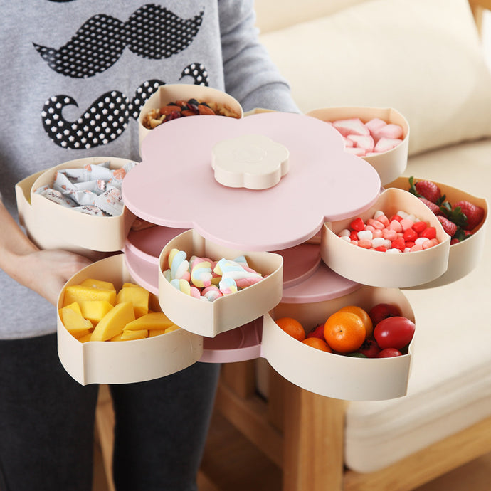 Petal-Shape Rotating Snack Box Candy