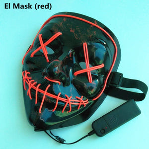 Halloween LED Glow Masks Horror Rave